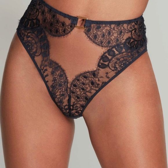 NWT Agent Provocateur Violetta Navy Panties Full Brief AP Size 2 Offer’s Welcome - Picture 2 of 6